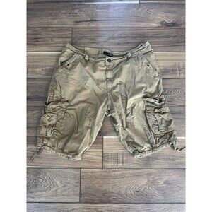 Vintage Y2K Cargo Shorts Mens Size 42 Paratrooper Adjustable bottom Of Legs Tan
